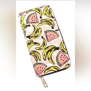 Fruits Printed Zipper Wallet